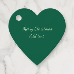 Merry Christmas green plain solo background holida Favour Tags