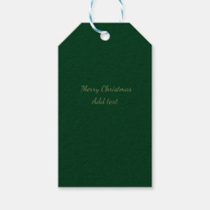 Merry Christmas green plain solo background holida Gift Tags
