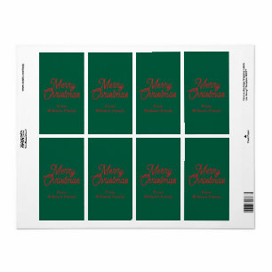 Merry Christmas Green Script Holiday