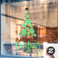 Merry Christmas Green Tree Stars Holiday