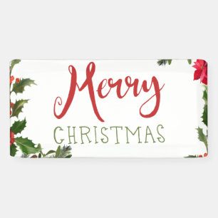 Merry Christmas greenery Banner