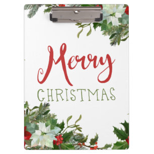 Merry Christmas greenery  Clipboard