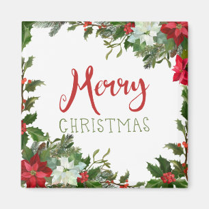 Merry Christmas greenery  Magnet