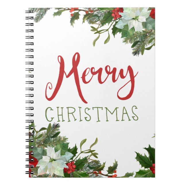 Merry Christmas greenery  Notebook (Front)