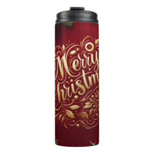 Merry Christmas greenery Thermal Tumbler