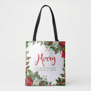Merry Christmas greenery Tote Bag