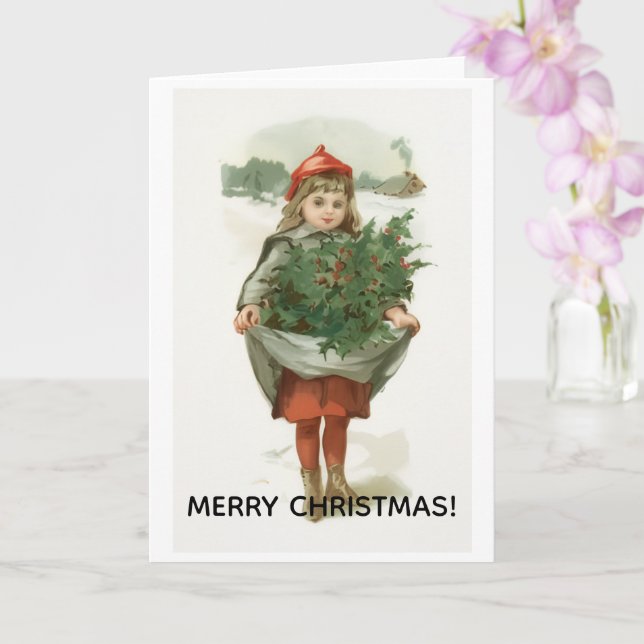 Merry Christmas Greeting Card (Orchid)