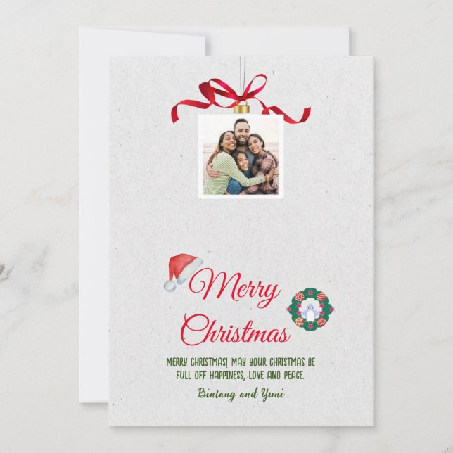 Merry Christmas Greeting Card (Front)