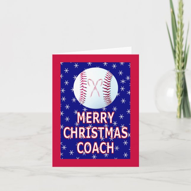 Merry Christmas Greeting Cards for Coaches (Front)