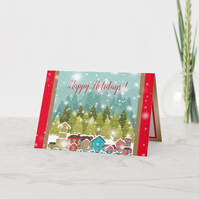 Merry Christmas Greeting Cards Holidays Card (Front)