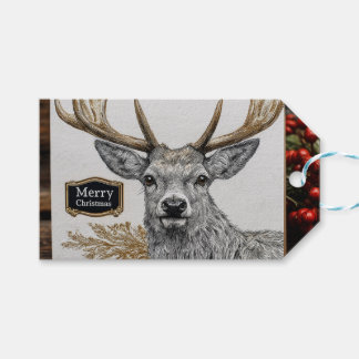 Merry Christmas greeting Gift Tags