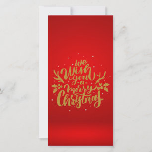 Merry Christmas Greeting Holiday Card