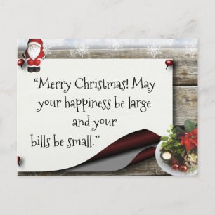 Merry Christmas Greeting Holiday Postcard