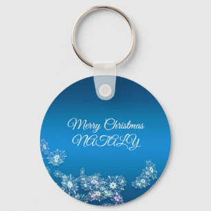 Merry Christmas. Greeting. Key Ring