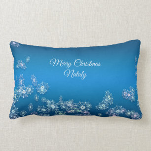 Merry Christmas. Greeting.Name. Lumbar Cushion