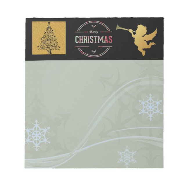 Merry Christmas Greeting Notepad (Front)