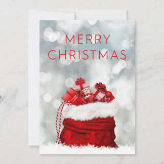 Merry Christmas Greetings Holiday Card
