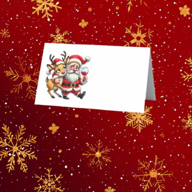Merry Christmas Greetings Santa Holiday Card (Spread joy this season with Brett Designs' Merry Christmas Greetings Santa Holiday Card)