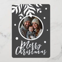 merry Christmas grey photo