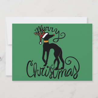 Merry Christmas Greyhound Card