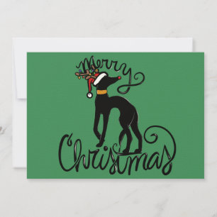 Merry Christmas Greyhound Card