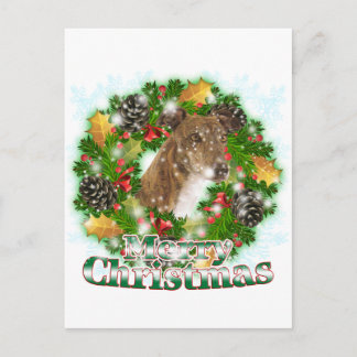 Merry Christmas Greyhound Holiday Postcard