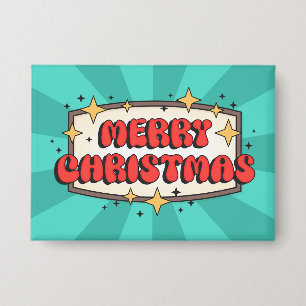 Merry Christmas groovy retro text