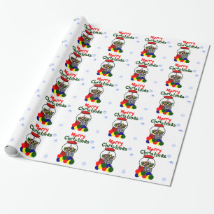 Merry Christmas Gumballs Wrapping Paper