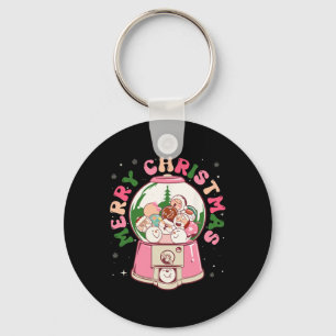 Merry Christmas Gumll Snowman Santa Gingerbread Key Ring
