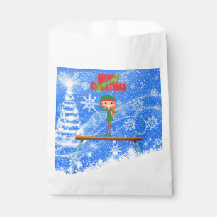 Merry Christmas Gymnast Elf Favour Bag