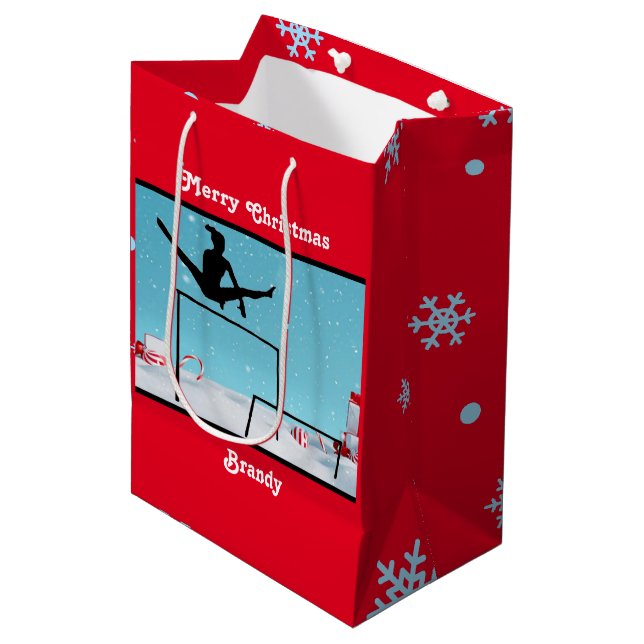 Merry Christmas Gymnastics     Medium Gift Bag (Front Angled)