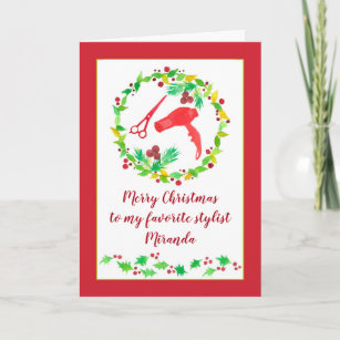 Hair Stylist Christmas Cards Zazzle Au
