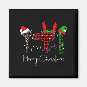Merry Christmas Hairstylist Funny Tool Hairdresser Magnet