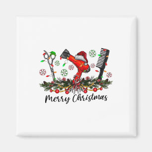 Merry Christmas Hairstylist Hairdresser Matching C Magnet