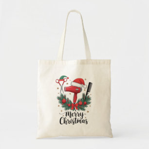 Merry Christmas Hairstylist Hairdresser Xmas Hair Tote Bag