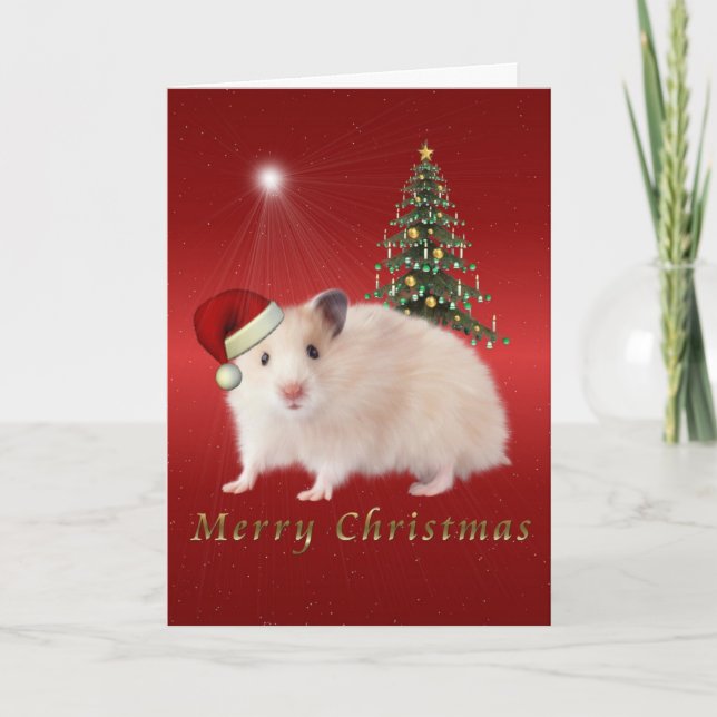 Merry Christmas  Hampster Holiday Card (Front)