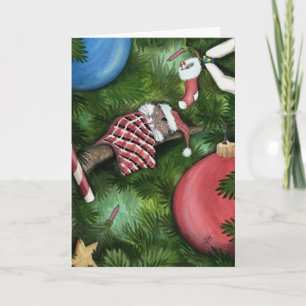 Merry Christmas Hamster Card by Bihrle