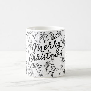 Merry Christmas Hand Draw Coffee Mug
