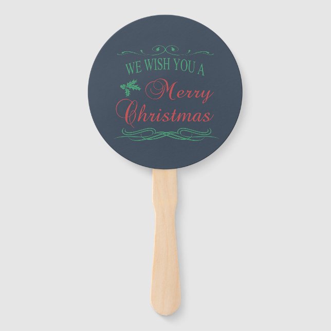 Merry Christmas Hand Fan (Front)