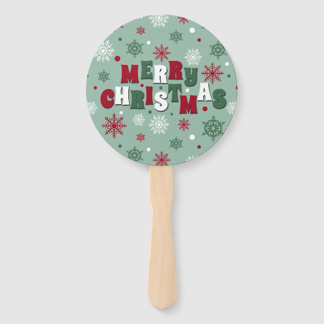 Merry Christmas Hand Fan (Front)