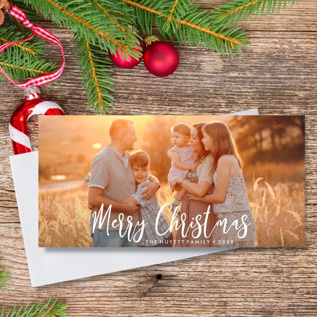 Merry Christmas Hand-lettered Holiday Photo (Creator Uploaded)