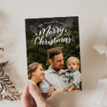 Merry Christmas Hand-Lettered Photo Holiday Card<br><div class="desc">This modern and chic Christmas photo card features hand-lettering with your photo for a unique and one-of-a-kind look. The back comes with a festive dot pattern and a space for a second photo. Turn the photo(s) that you love into a personalised holiday card this year that they’ll love too. Quick...</div>