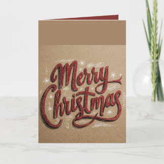 Merry Christmas Hand Lettering Holiday Card