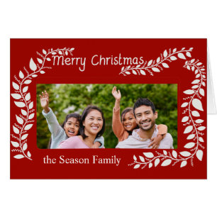 Merry Christmas handlettered Photocard