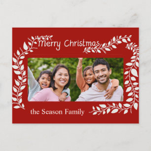 Merry Christmas handlettered Photocard Postcard