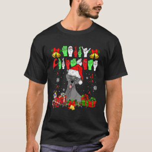 Merry Christmas Hands Sign Language Santa Great Da T-Shirt