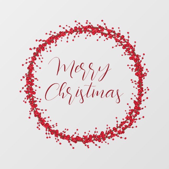 Merry Christmas handwritten text wreath  (Sheet)
