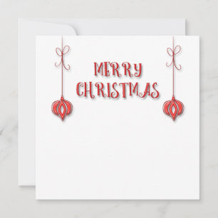 Merry Christmas Hanging Ornaments Personalised Holiday Card