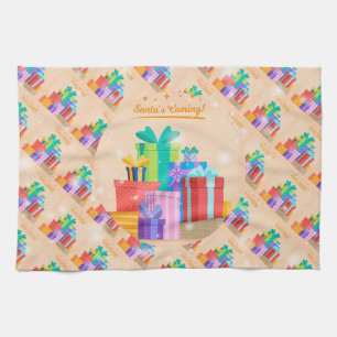 Merry Christmas Happy Best Gift Tea Towel