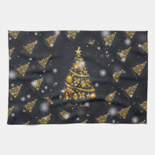 Merry Christmas Happy Best Gift Tea Towel